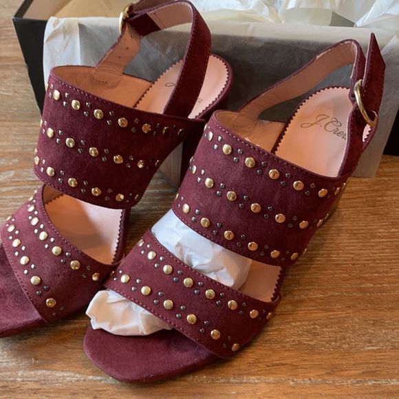 J. Crew Wood Heel Sandals - Picture 1 of 7